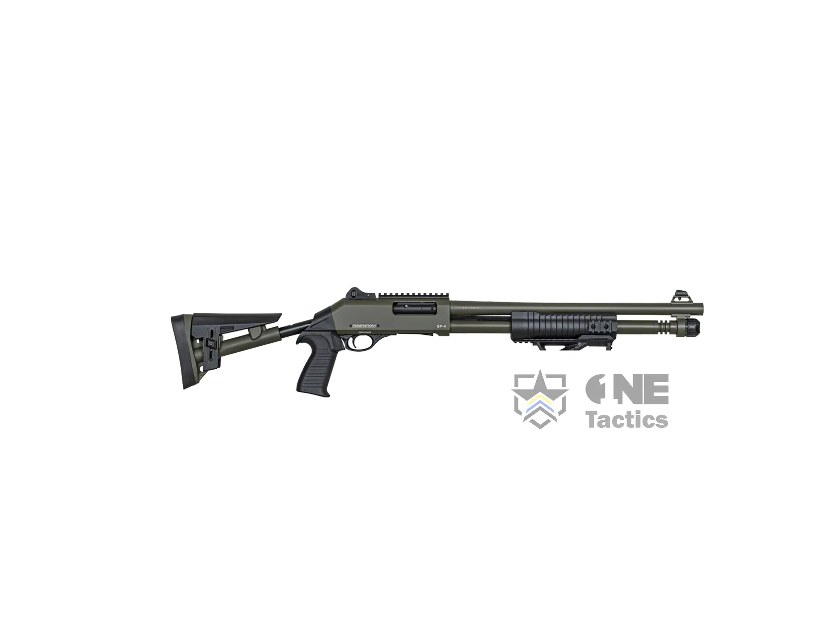 Federation Firearms SP-4 Pump M4 Clone 12ga 18.7" Green Canada - Image 1