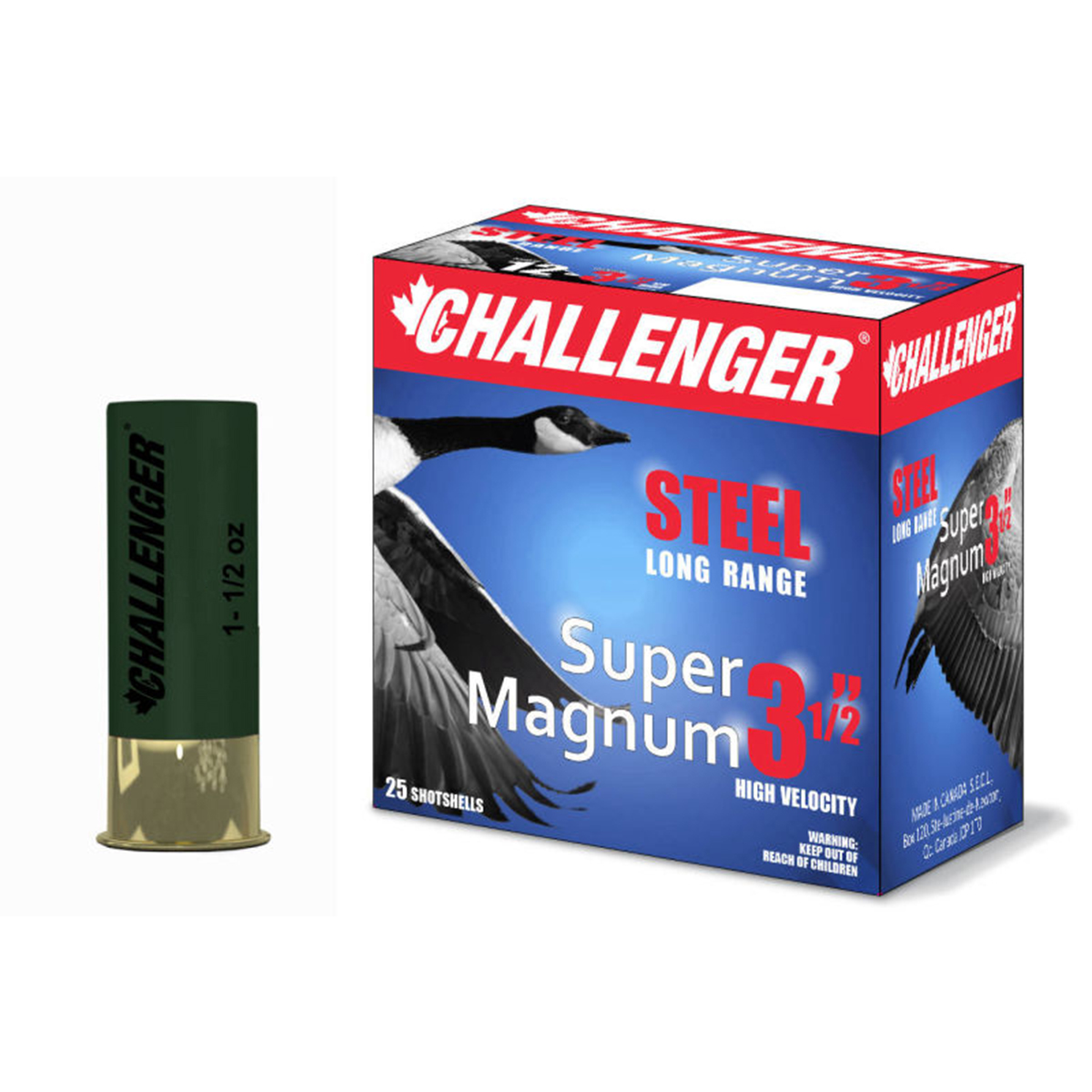 Challenger Steel Super Magnum Slug 12GA 3-1/2" 25rd