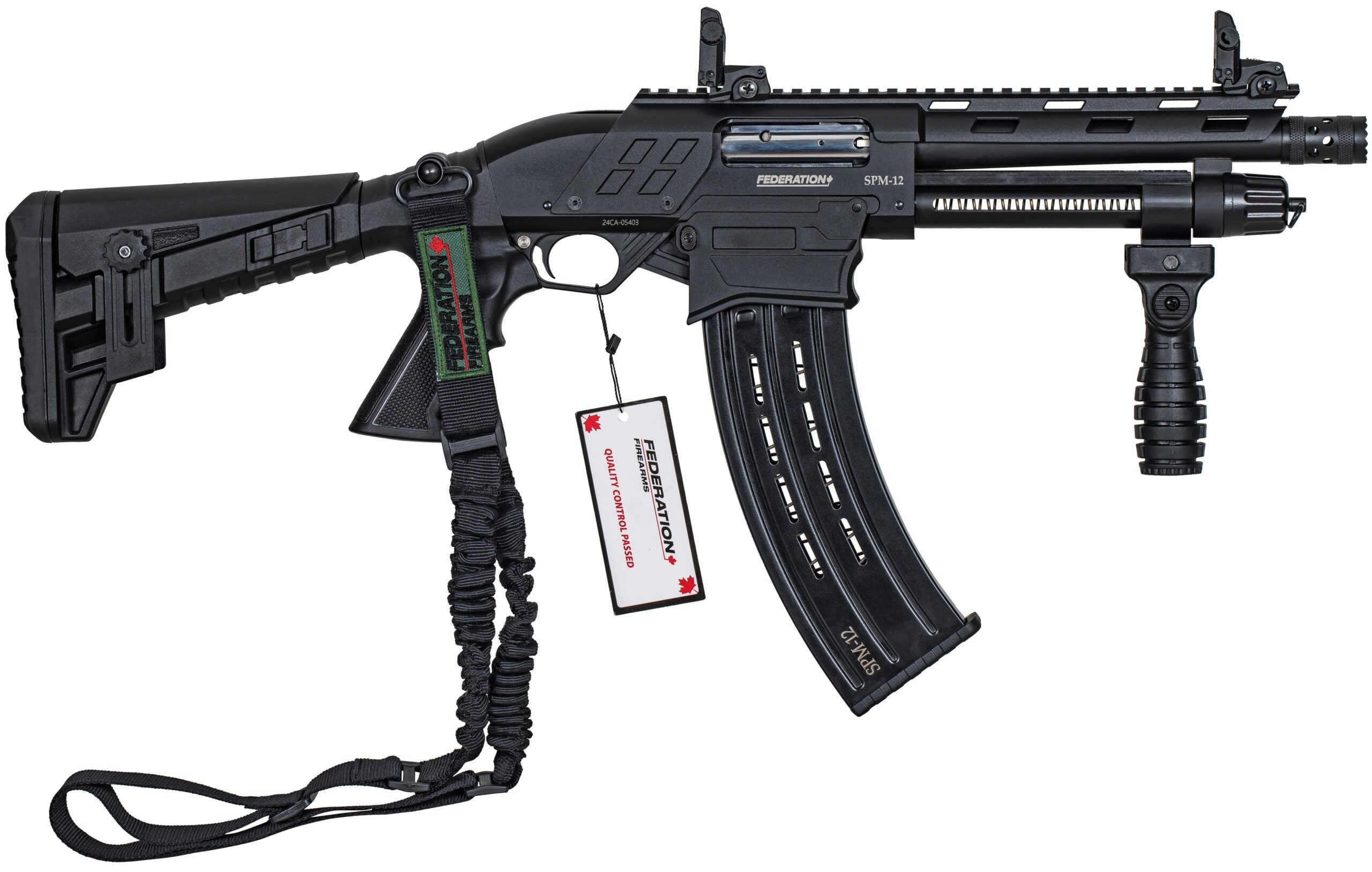 Federation Firearms SPM-12 Shorty Pump Mag-Fed 12ga 3" 9" Black Canada - Image 1