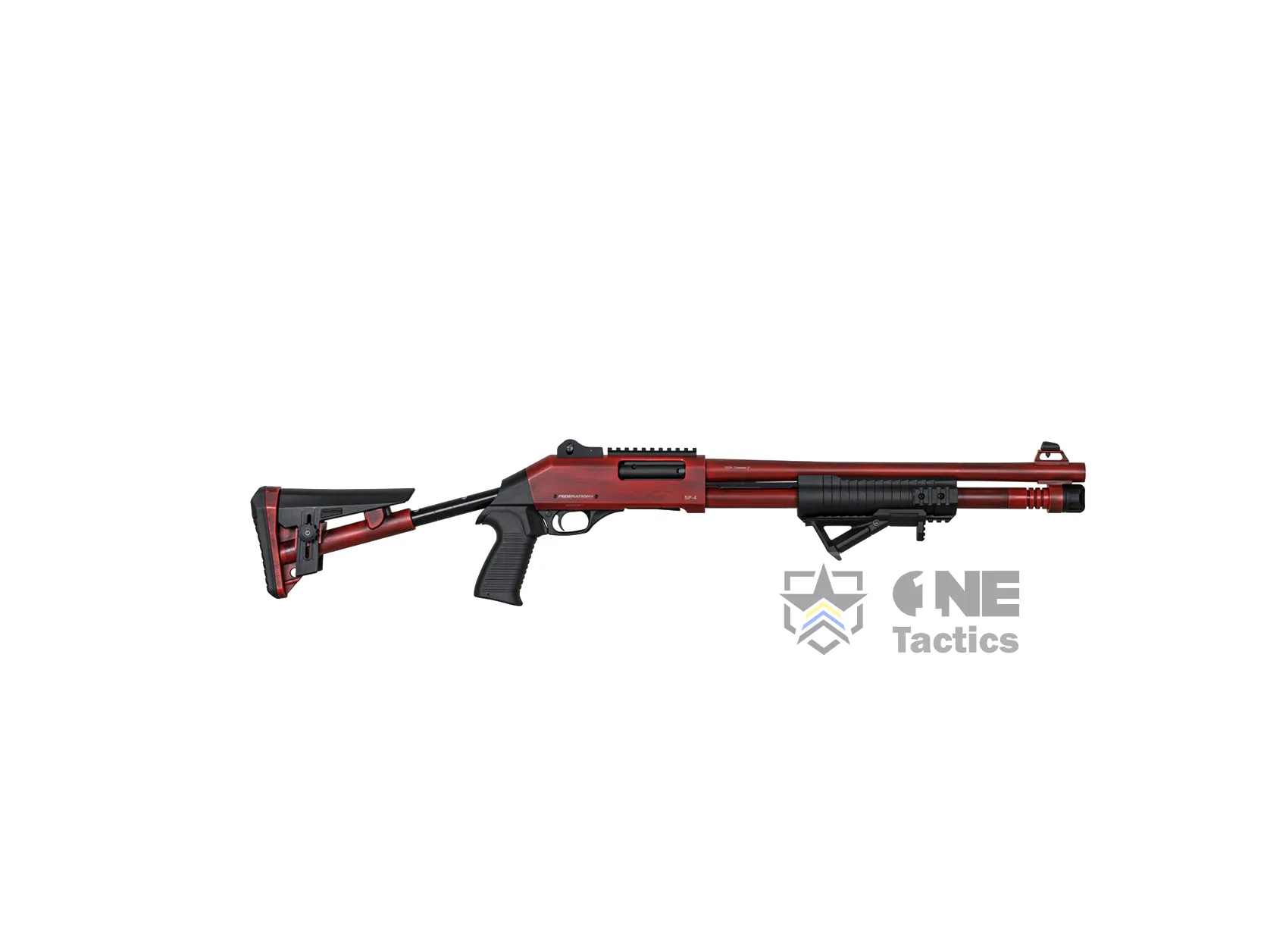 Federation Firearms SP-4 Pump M4 Clone 12ga 18.7" Red Canada - Image 1