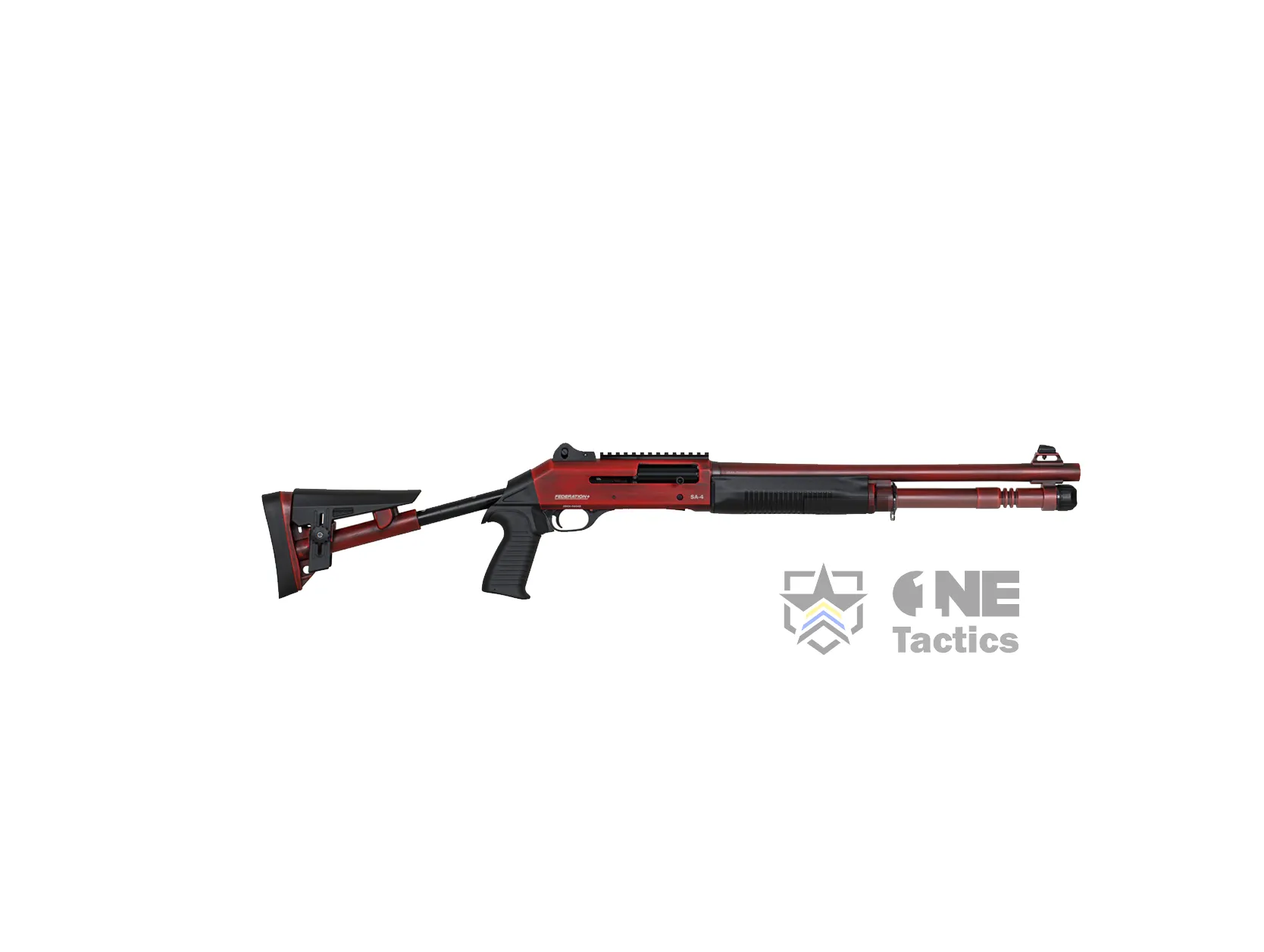 Federation Firearms SA-4 Semi-Auto M4 Clone 12ga 18.7" Red Canada - Image 1