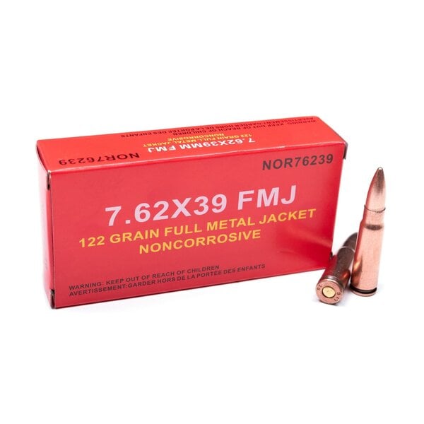 Norinco 7.62x39mm 122gr FMJ 500rd Case (25 x 20rd)